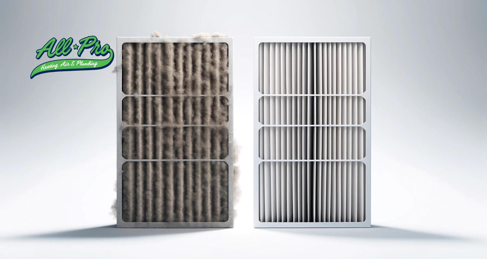 clean and dirty air filter